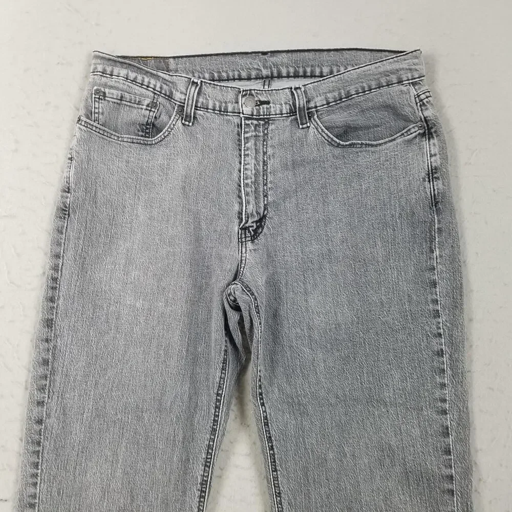 Levis 541 Jeans Mens 36x31 Gray Light‎ Wash Athletic Tapered Stretch Denim Pants